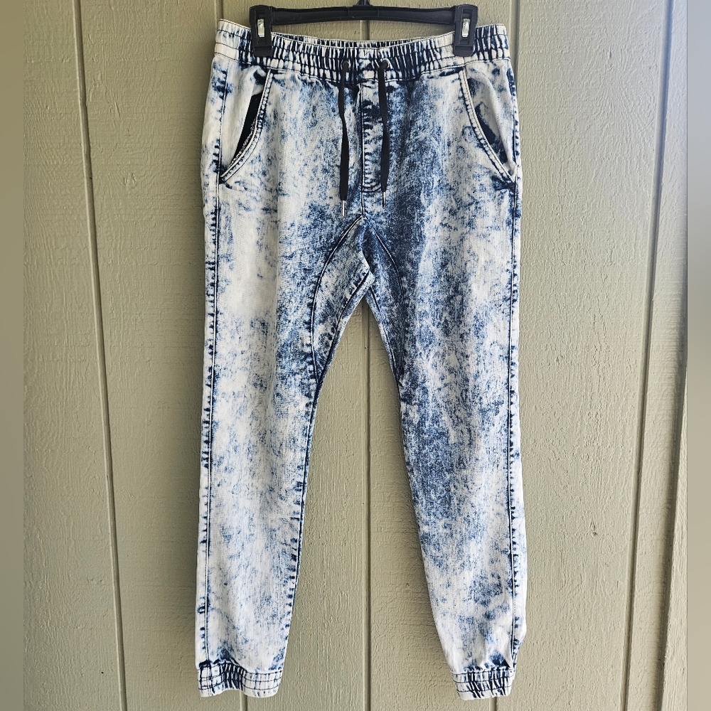 CJ Black Acid Wash Joggers